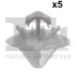 Кліпса кріплення обшивки (к-кт 5шт) Citroen Jumpy 07- FA1 21-40038.5 Fischer Automotive One (FA1) 21-40038-5 (фото 1)