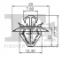 Кліпса кріплення обшивки (к-кт 5шт) Citroen Jumpy 07- FA1 21-40038.5 Fischer Automotive One (FA1) 21-40038-5 (фото 2)