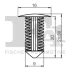 Кліпса кріплення обшивки (к-кт 5 шт) Renault Trafic 01- FA1 22-10007.5 Fischer Automotive One (FA1) 22-10007-5 (фото 2)