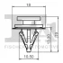 Кліпса кріплення обшивки (к-кт 5 шт) Renault Kangoo 08- FA1 22-40008.5 Fischer Automotive One (FA1) 22-40008-5 (фото 2)