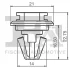 Кліпса кріплення молдинга (к-кт 5шт) Renault Kangoo 08- FA1 22-40017.5 Fischer Automotive One (FA1) 22-40017-5 (фото 2)