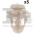 Кліпса кріплення обшивки (к-кт 5 шт) Renault Clio 05-14 FA1 22-40020.5 Fischer Automotive One (FA1) 22-40020-5 (фото 1)
