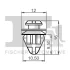 Кліпса кріплення обшивки (к-кт 5 шт) Renault Clio 05-14 FA1 22-40020.5 Fischer Automotive One (FA1) 22-40020-5 (фото 2)