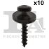 Гвинт саморізний (к-кт 10шт) Renault Kangoo 08-/Trafic 14- FA1 22-70001.10 Fischer Automotive One (FA1) 22-70001-10 (фото 1)