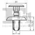 Кліпса кріплення обшивки (к-кт 5шт) Toyota Avensis 97-09/Suzuki SX4 06- FA1 33-30004.5 Fischer Automotive One (FA1) 33-30004-5 (фото 2)