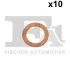 Ущільнювальне кільце компл. 10 шт 12.0*18.0*1.0 mm((вир-во Fischer) Fischer Automotive One (FA1) 547-870-010 (фото 1)