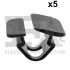 Кліпса (пістон) кріплення обшивки капоту (к-кт 5 шт) Volvo C30/C70/S40/S80/V40/V60/V90/XC70 95-21 FA1 55-10002.5 Fischer Automotive One (FA1) 55-10002-5 (фото 1)