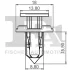 Кліпса кріплення (к-кт 5шт) Mitsubishi I-Miev/Citoen C-zero 10- FA1 74-20003.5 Fischer Automotive One (FA1) 74-20003-5 (фото 2)