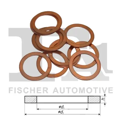 Шайба болта зливу оливи Citroen Berlingo/Peugeot Partner 1.6HDI/1.9D/2.0HDI 98-(10x20x2)(к-кт 100шт) FA1 746.520.100 Fischer Automotive One (FA1) 746-520-100 (фото 1)