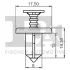 Кліпса кріплення (пістон) (к-кт 5шт) Dacia/Renault/Nissan FA1 75-30004.5 Fischer Automotive One (FA1) 75-30004-5 (фото 2)