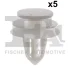 Кліпса кріплення (к-кт 5 шт) Nissan Qashqai 06-/X-Trail 07- FA1 75-40006.5 Fischer Automotive One (FA1) 75-40006-5 (фото 1)