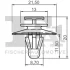 Кліпса кріплення (к-кт 5шт) Renault Kangoo 97-/Megane 02- FA1 75-40010.5 Fischer Automotive One (FA1) 75-40010-5 (фото 2)