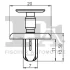 Кліпса кріплення підкрильника (к-кт 5шт) Toyota Avensis 03-18/Citroen C1 05-14 FA1 77-30013.5 Fischer Automotive One (FA1) 77-30013-5 (фото 2)