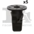 Кліпса кріплення решітки радіатора (к-кт 5 шт) Toyota Corolla 92-97 FA1 77-60008.5 Fischer Automotive One (FA1) 77-60008-5 (фото 1)