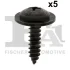 Кліпса кріплення Honda Accord 98-02 (к-кт 5 шт) FA1 79-70001.5 Fischer Automotive One (FA1) 79-70001-5 (фото 1)