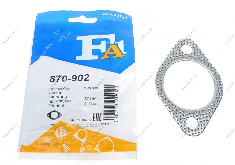Прокладка труби вихлопної Audi A1/A3/VW Touran/Passat/Skoda Octavia 1.2-1.6 03- FA1 Fischer Automotive One (FA1) 870-902 (фото 1)