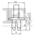 Кліпса кріплення підкрила (к-кт 5шт) Opel Astra/Omega/Vectra 94-14 FA1 87-20001.5 Fischer Automotive One (FA1) 87-20001-5 (фото 2)