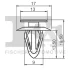 Кліпса кріплення обшивки (к-кт 5шт) Opel Combo 01-06 FA1 87-40001.5 Fischer Automotive One (FA1) 87-40001-5 (фото 2)