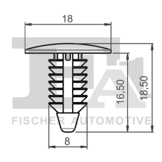 Кліпса кріплення накладки порога (к-кт 5шт) Hyundai Accent III 05- FA1 89-10002.5 Fischer Automotive One (FA1) 89-10002-5