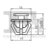 Кліпса кріплення накладки порога (к-кт 5шт) Hyundai Santa Fe/Tucson/Kia Sportage 01-15 FA1 89-40003.5 Fischer Automotive One (FA1) 89-40003-5 (фото 2)