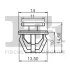 Кліпса кріплення накладки порога (к-кт 5шт) Hyundai Accent 94-/Santa Fe 01- FA1 89-40005.5 Fischer Automotive One (FA1) 89-40005-5 (фото 2)