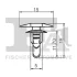 Кліпса кріплення накладки порога (к-кт 5шт) Hyundai Santa Fe 00- FA1 89-40008.5 Fischer Automotive One (FA1) 89-40008-5 (фото 2)