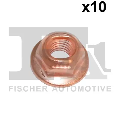 Гайка колектора випускного Audi/Citroen/Fiat/Ford/Jeep/Mazda/MB/Opel/Peugeot (M7x1.0mm) (к-кт 10шт) FA1 988-0602.10 Fischer Automotive One (FA1) 988-0602-10 (фото 1)
