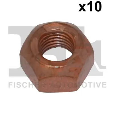 Гайка колектора випускного Hyundai/Iveco/Mitsubishi (M10x1.25mm) (к-кт 10шт) FA1 988-1056.10 Fischer Automotive One (FA1) 988-1056-10 (фото 1)