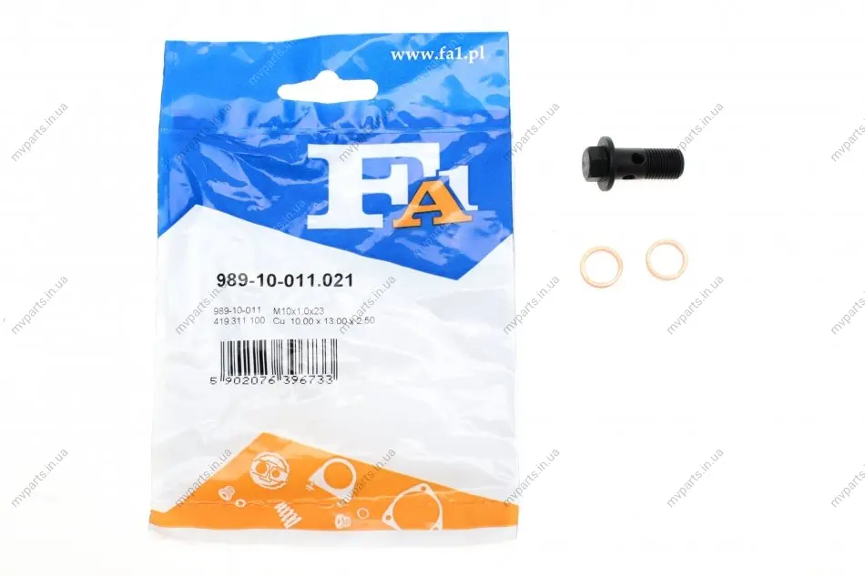 Болт Banjo (банжо) Renault Master 2.3 dCi 14- (M10x1.0x23) FA1 989-10-011.021 Fischer Automotive One (FA1) 989-10-011-021 (фото 1)