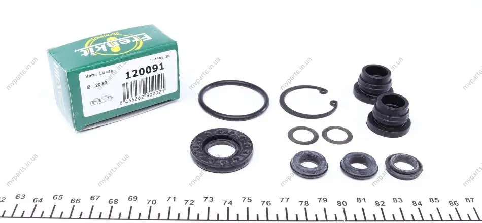 Ремкомплект циліндра гальмівного (головного) VW Polo 01-09 (d=20,6mm) Lucas FRENKIT 120091 (фото 1)