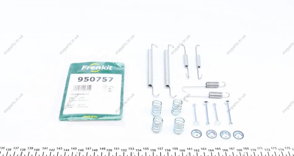 Комплект пружинок колодок ручника Renault Scenic/Megane 1.4-2.0 97-03 (TRW) FRENKIT 950757 (фото 1)