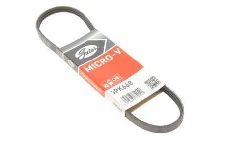 Ремінь генератора Hyundai Elantra III 1.8/Nissan Micra/Note 1.0-1.4 00- GATES Gates 3PK668