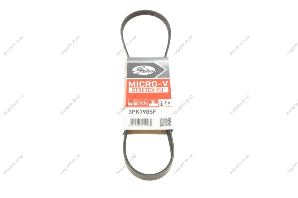 Ремінь генератора Mazda 3/6/CX-3/CX-5 2.0 11- (EPDM) GATES Gates 3PK798SF (фото 1)