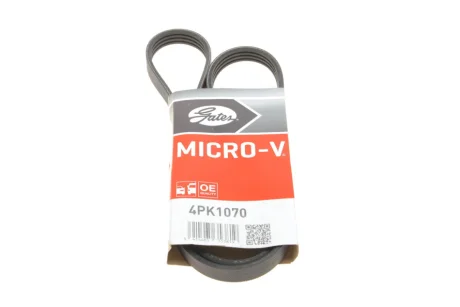 Ремінь генератора Renault Clio 1.2/1.4 90-98/Nissan Micra/Note 1.0-1.4 03-12 GATES Gates 4PK1070