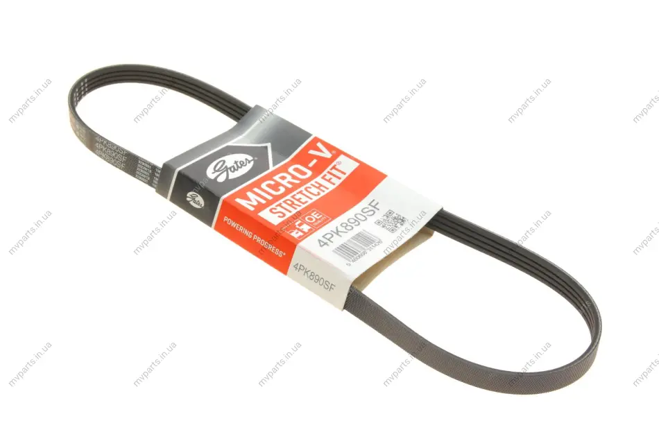 Ремінь генератора Ford Focus III/IV 2.0 ST/2.3 RS 12- (4PK890) GATES Gates 4PK890SF (фото 1)