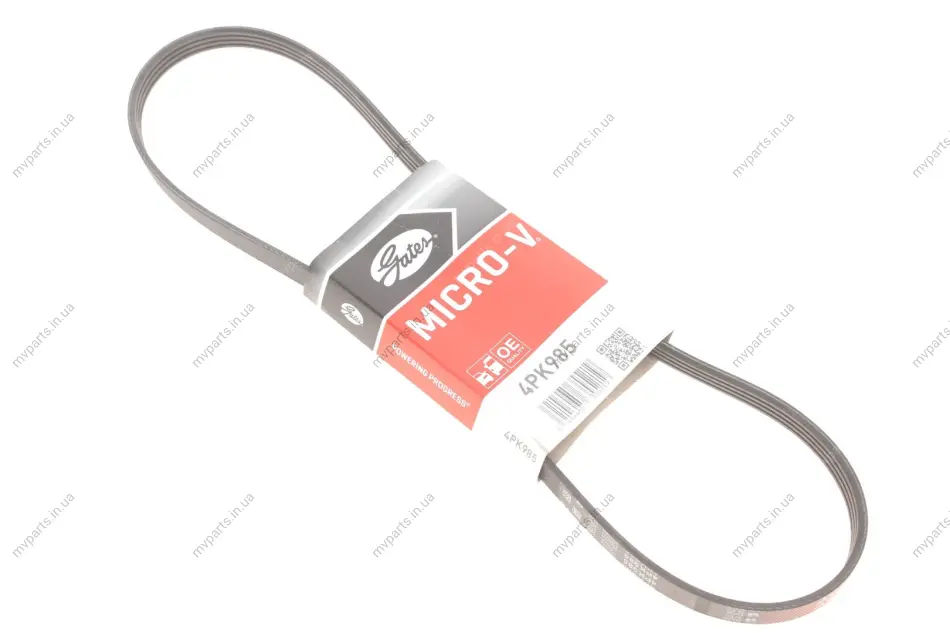 Ремінь генератора Fiat Ducato 2.3JTD 02-/Mitsubishi L400/Lancer V/Outlander II 2.0-3.0 94-05 GATES Gates 4PK985 (фото 1)