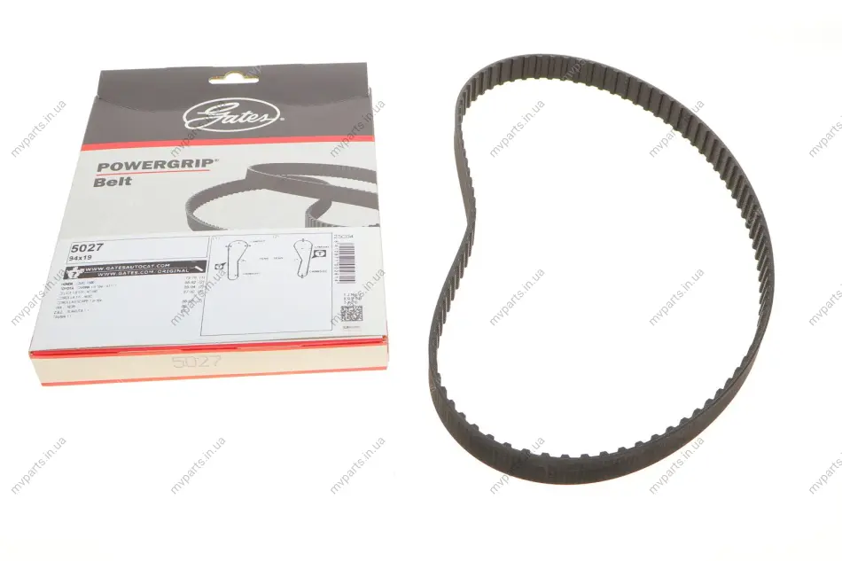 Ремінь ГРМ Toyota Corolla/Celica/ZAZ Slavuta/Tavria 1.1-1.6 87-11 (19x94z) GATES Gates 5027 (фото 1)