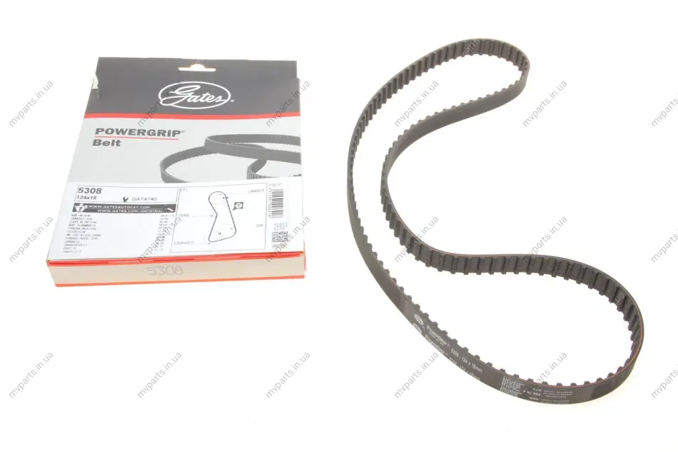 Ремінь ГРМ VW Golf III/VW Passat/Audi 80/100/A6 2.0 -97 GATES Gates 5308 (фото 1)