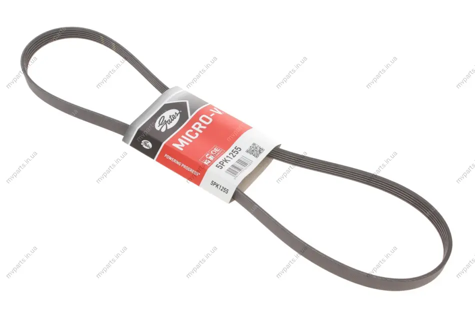 Ремінь генератора Peugeot Partner 1.4-1.6 16V 96-15/ Toyota Avensis/ Corolla2.0 D-4D 03-09 GATES Gates 5PK1255 (фото 1)
