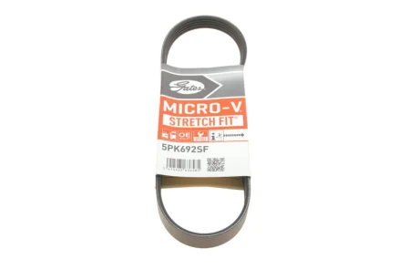 Ремінь генератора Ford Fiesta V/Fusion/Mondeo IV/Mazda 2/3/5 1.25-2.3 01-15 GATES Gates 5PK692SF