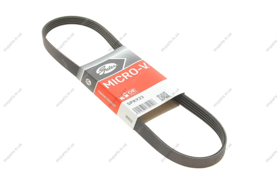 Ремінь генератора Honda Accord/Fiat Punto/VW Passat B7 1.7TD-2.5 -97 GATES Gates 5PK933 (фото 1)