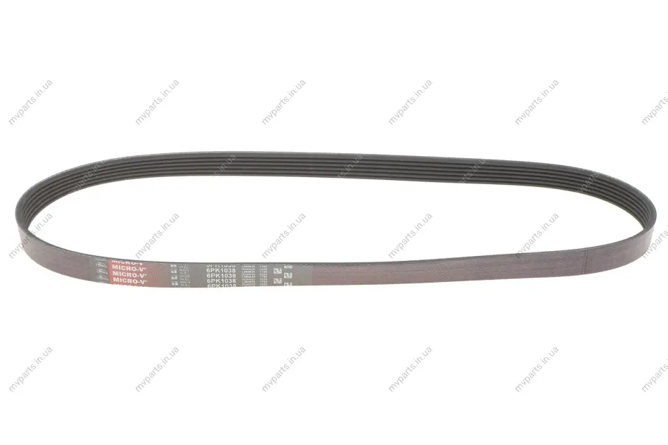 Ремінь генератора VW Caddy 1.9D/SDI -03 (WP,TP) GATES Gates 6PK1038 (фото 1)
