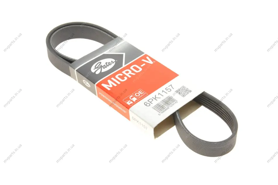 Ремінь генератора Citroen C4/Jumper/Dacia Duster/Peugeot 307/Boxer 1.5D-2.0D 94- GATES Gates 6PK1157 (фото 1)