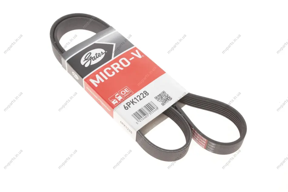 Ремінь генератора Ford Scorpio/Sierra 2.0i 85-94 GATES Gates 6PK1228 (фото 1)