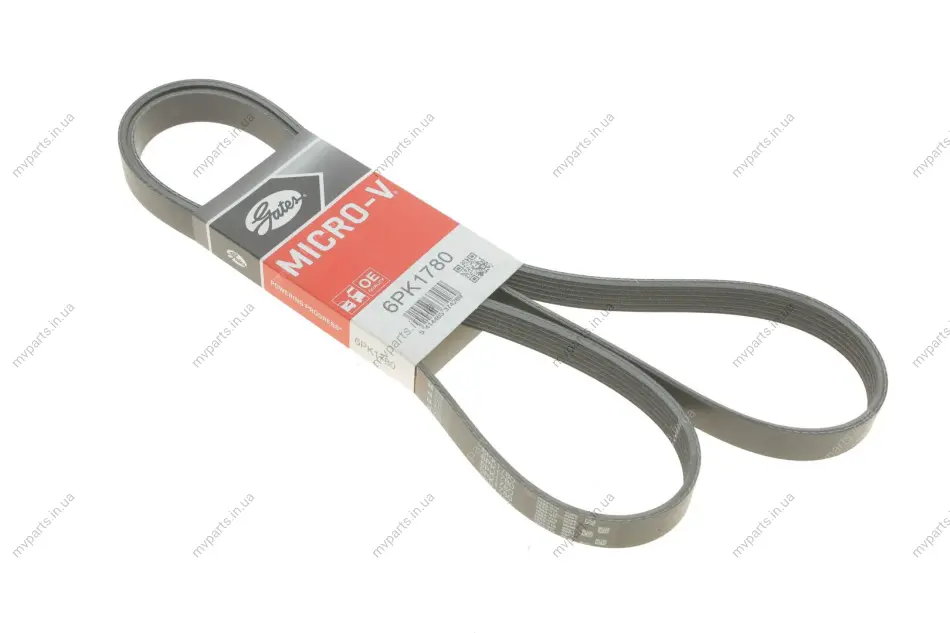 Ремінь генератора BMW 3 (E90-E93)/X1 (E84) 3.2D 07-11 N47 D20 GATES Gates 6PK1780 (фото 1)