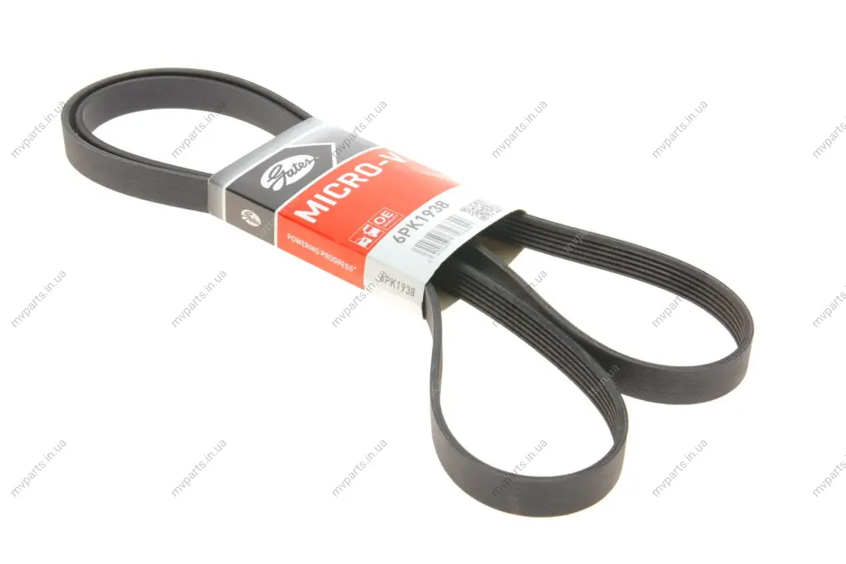 Ремінь генератора Infiniti FX/M45/Lexus GS/Mitsubishi Outlander 1.8-4.5 93- GATES Gates 6PK1938 (фото 1)