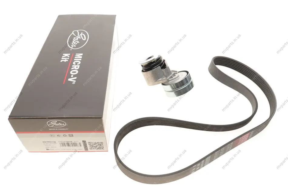 Комплект ременя генератора Renault Megane/Scenic 1.9 dCi/2.0 16V 03- (7PK1125) GATES Gates K017PK1125 (фото 1)
