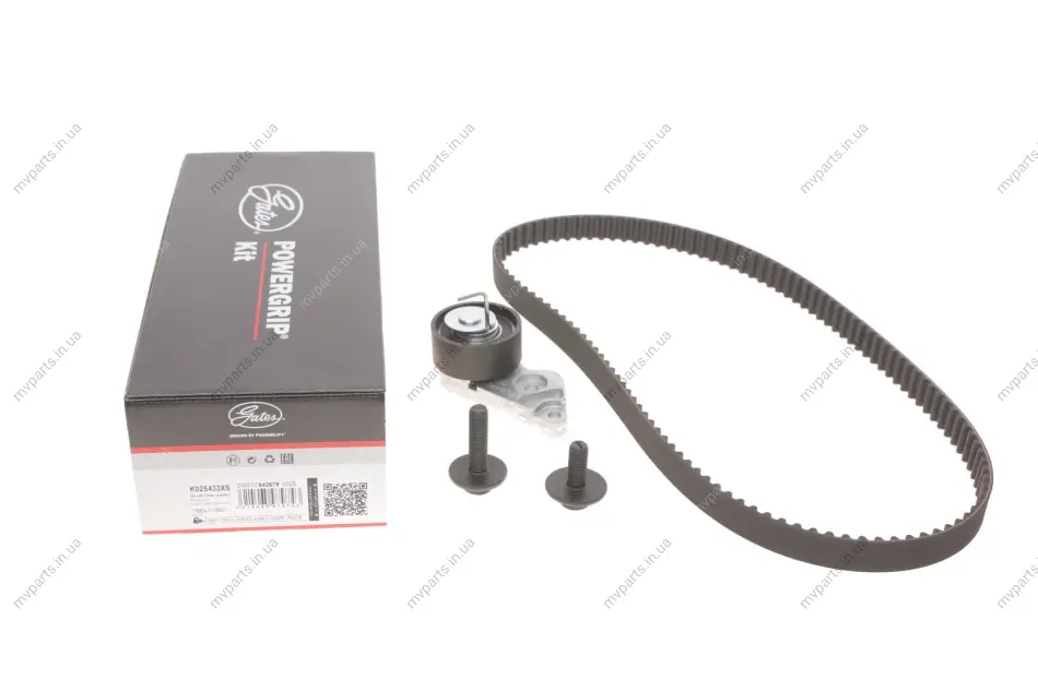 Комплект ГРМ Mazda 2/Ford Fiesta/Focus/Volvo S40/V50 1.25i-1.6 16V 95- (22x117z) GATES Gates K025433XS (фото 1)