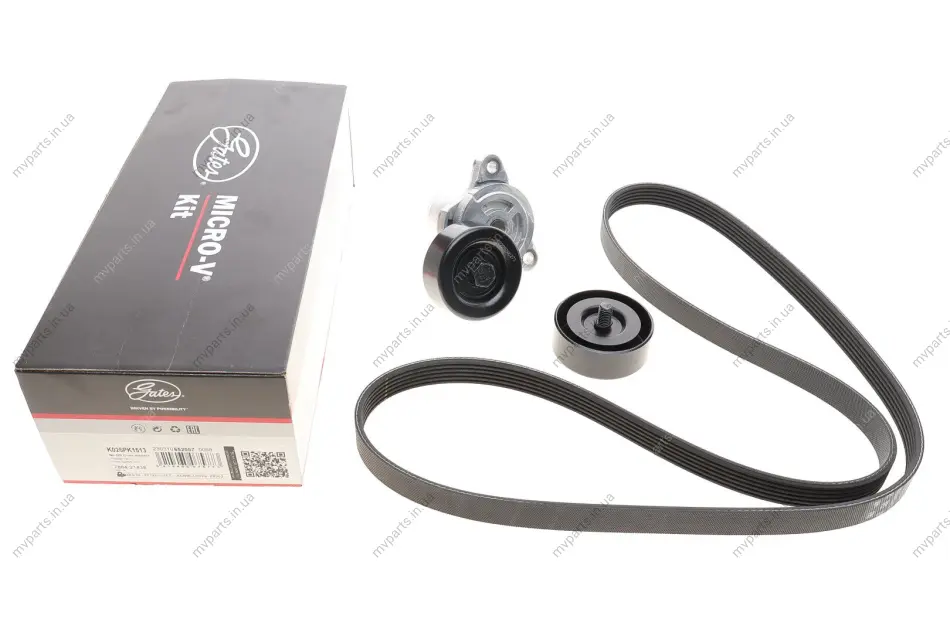 Комплект ременя генератора Hyundai Elantra III/Santa Fe I-II/Sonata V 2.0D/2.2D 01- (6PK1513) GATES Gates K026PK1513 (фото 1)