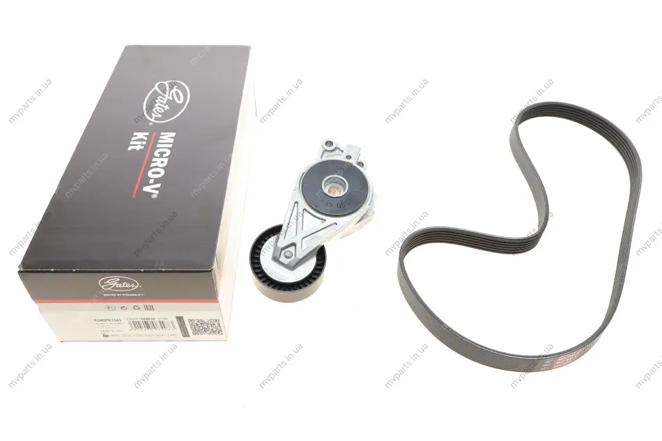 Комплект ременя генератора Audi A3/Seat Leon/Skoda Octavia/VW Caddy/Passat B6 1.6-2.0 03- GATES Gates K046PK1043 (фото 1)